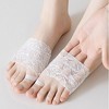 Anna-Kaci 5 Pairs Women's Floral Lace No Show Socks Low Cut Stretch Liner with Elegant Scalloped Trim Invisible Design for Flats and Loafers - 3 of 3