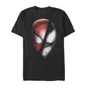 Men's Marvel Venom Becomes Spidey Mask T-Shirt - 1 of 4