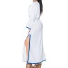 LA LEELA women's Vacation Casual Swim Holiday Beachwear Summer Swimsuit Cover ups Long Beach Dress Robe for Women Medium-Large White, Solid - 3 of 4