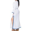 LA LEELA women's Vacation Casual Swim Holiday Beachwear Summer Swimsuit Cover ups Long Beach Dress Robe for Women Medium-Large White, Solid - image 3 of 4