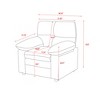 Hybition Upholstered  Sofa Modern Linen Fabric Chair Loveseat with Velcro Armrest for Living Room - 2 of 4