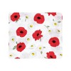 Hudson Baby Infant Girl Cotton Muslin Swaddle Blankets, Red Poppy Daisy, 3-Pack - 3 of 4