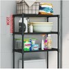 Tall 3-Tier Bathroom Shelf Unit, Over-The-Toilet Storage Rack with Iron Frame, Space Saving Organizer for Towels & Supplies - 3 of 4