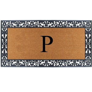A1HC Natural Coir Monogrammed Outdoor Entrance Door Mat 30X60, Anti-Shed Treated Durable  Doormat - 1 of 4