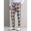 Lars Amadeus Men's Plaid Flat Front Business Dress Suit Pants - image 2 of 4