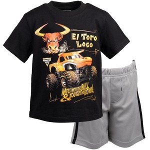 Monster Jam Graphic T-Shirt and Shorts Outfit Set Toddler - 1 of 4