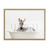 18" x 24" Sylvie Zebra in Bubble Bath Framed Canvas by Amy Peterson - Kate & Laurel All Things Decor - 2 of 4