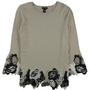 Alfani Womens Lace-Trim Pullover Sweater - 1 of 2
