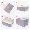 Unique Bargains Fabric Foldable Closet Storage Bins with Handles - 3 of 4