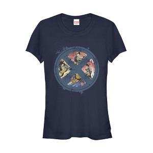 Juniors Womens Marvel X-Men Wolverine Splatter Logo T-Shirt - 1 of 3