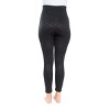 MUK LUKS Women's 4" High Waisted Fleece Lined Leggings - 2 of 4