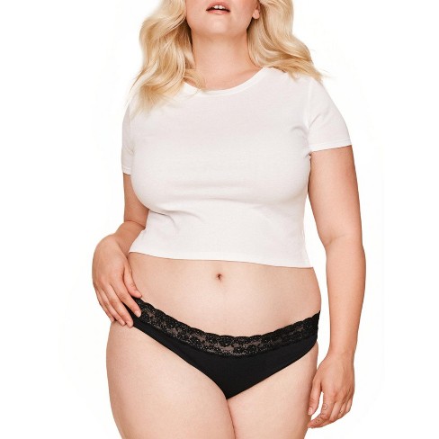 Thinx For All Women's Plus Size Moderate Absorbency Bikini Period Underwear  - Gray 4x : Target