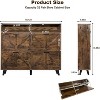 Shoe Storage Cabinet, Farmhouse Shoe Organizer with 4 Flip Drawers and Open Storage, Freestanding Narrow Shoe Rack Cabinet for Entryway - 2 of 4
