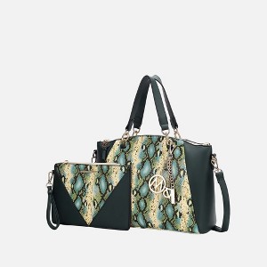 MKF Collection Addison Snake Embossed Women’s Tote Bag with matching Wristlet Pouch by Mia K - 1 of 3