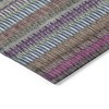 Taupe Purple And Blue Striped Washable Indoor Outdoor Area Rug - 4 of 4