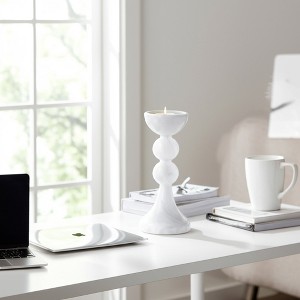 Glass Bubbly Candle Holder - Contemporary Tall Decorative Tabletop Holder for Tealights or Votive Candles - Elegant Event Decor - 1 of 4