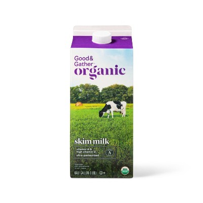 Organic Skim Milk - 0.5gal - Good & Gather™