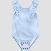 Carter's Just One You&#174 Toddler Girls' Ruffle Gingham One Piece Swimsuit - Blue - 2 of 4