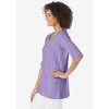 Woman Within Women's Plus Size Pointelle Scoopneck Tee - 4 of 4