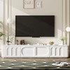 CAVINAS TV Stand with Arched Doors and 2 Drawers for TVs up to 75" Minimalist Entertainment Center with Rebound Device - 2 of 4