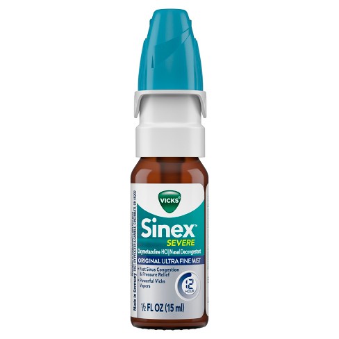 Vicks Sinex Severe Nasal Decongestant Ultra Fine Mist - 0.5oz : Target