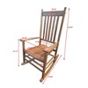 CAVINAS 18" Rocking Chair for Balcony Porch, Classic Wooden Accent Chair with High Backrest - 3 of 4