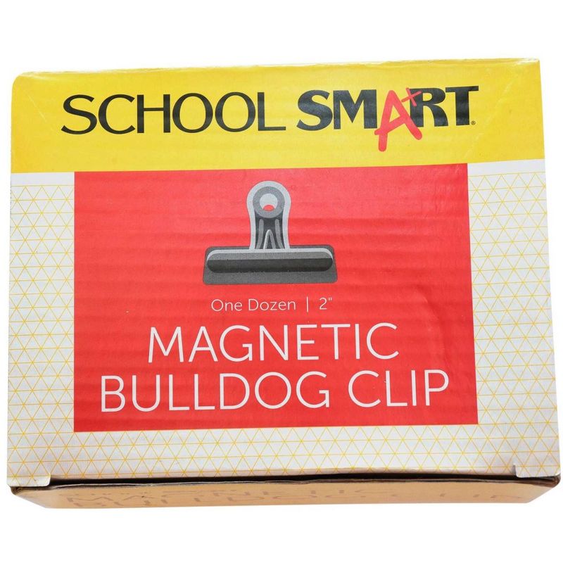 School Smart Magnetic Clips, 2 Inches, Nickel Plated, Pack of 12, 1 of 9