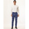 Lars Amadeus Men's Plaid Casual Slim Fit Flat Front Checked Printed Business Trousers - 3 of 4