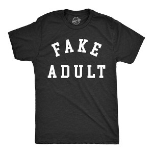 Mens Fake Adult T Shirt Funny Pretend Grown Up Joke Tee For Guys - Crazy Dog Men's T Shirt - 1 of 4