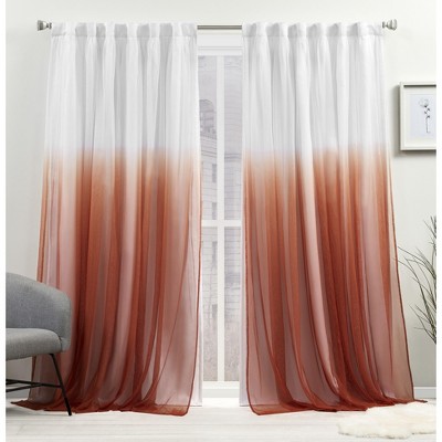 EXCLUSIVE HOME Crescendo Lined Room Darkening Blackout Hidden Tab Top Curtain Panel Pair