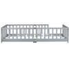 Sapphtopaz Kids Bed Frame, Rubber Wood Floor Bed with Safety Guardrails for Toddlers & Kids' Bedrooms (Twin/Full Size) - 3 of 4