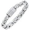 Steeltime Men's stainless steel byzantine link bracelet - 2 of 4