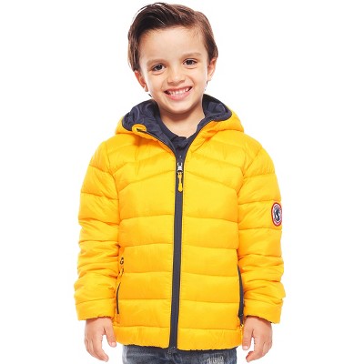 Rokka&rolla Boys' Reversible Light Puffer Jacket Coat-spectra Yellow, Size  14-16 : Target