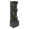 Alpine Corporation 39" 6-Tier Bowl Sculptural Fountain: Polyresin, Electric, Freestanding, LED Lit - 3 of 4