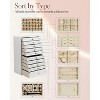 10-Drawer Large Jewelry Box, Extra Storage Organizer for Watches, Earrings, Necklaces & Rings, White - 3 of 4