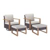 Gymojoy 4 Pieces Outdoor Patio Swivel Chair Ottoman High Back Chair Set - 3 of 4