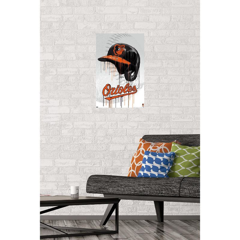 Trends International MLB Baltimore Orioles - Drip Helmet 22 Unframed Wall Poster Prints, 2 of 7