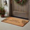 HomeRoots 24" X 36" Brown And Black Merry Christmas Outdoor Coir Door Mat - 2 of 4