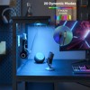Bestier Reversible 63 inch Gaming Desk, LED Computer Desk with  Storage Bag & 4 Tier Shelves, Black - 3 of 4