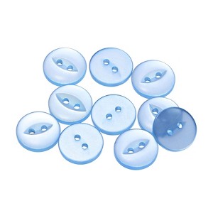 Unique Bargains Round Resin 2-Hole Fish Eye Craft Replacement Sewing Button 10 Pcs - 1 of 4