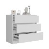 CAVINAS 3 Drawer Dresser,Modern Chest of Drawers,Particle Board Finish Dresser with Spacious Storage for Bedroom,Entryway - 2 of 4