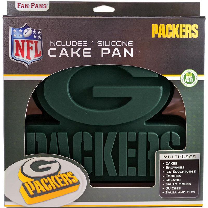 MasterPieces FanPans NFL Green Bay Packers Team Logo Silicone Cake Pan, 1 of 4