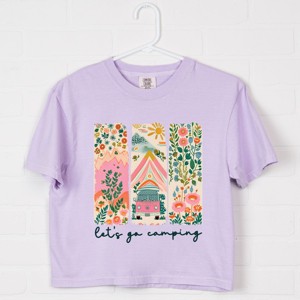 Simply Sage Market Let's Go Camping Van Boxy Crop Top - 1 of 4