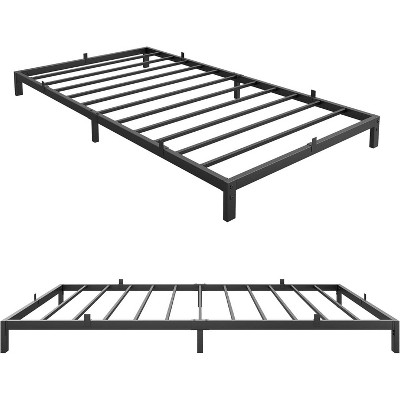 14 Inch Twin Bed Frame Metal Platform, Twin Bed Frame with Ample Storage, No Box Spring Needed and Steel Slat Support, Easy Assembly, Black
