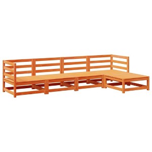 vidaXL Garden Sofa Set Natural wood Solid pine wood Medium Modular - 1 of 4