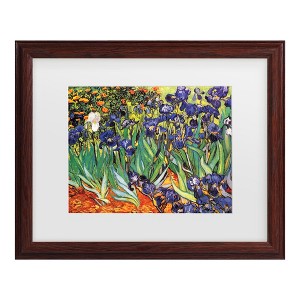 Trademark Fine Art -Vincent van Gogh 'Irises at Saint Remy' Matted Framed Art - 1 of 1