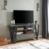 Vynxaria Tall TV Stand Cabinet - 30" Modern Design with 2 Drawers on Metal Glides, Metal Square Knob Handles, and Divided Shelf Tiers - 2 of 4