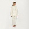 Anna-Kaci Lounge Women's 2-Piece Set Long Sleeve Button Front Pajama Top with Lace Trim Collar and Relaxed Fit Pants - 4 of 4