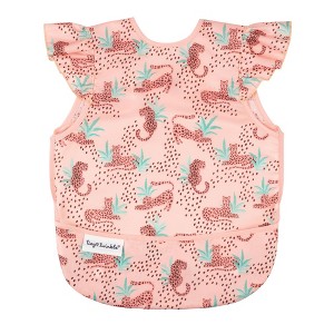 Tiny Twinkle Mess-Proof and Waterproof Baby Bib/Apron with Ruffled Shoulder, Machine Washable and BPA-Free - 1 of 4