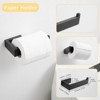 Itopfox 6-Piece Bathroom Hardware Set - Stainless Steel Wall Mounted Matte Black with Towel Bar, Hand Towel Holder, Toilet Paper Holder, Robe Hook - 4 of 4